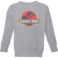 Jurassic Park Logo Vintage Kids' Sweatshirt - Grey - 11-12 Jahre von Jurassic Park