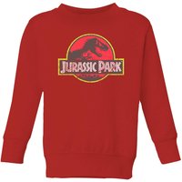 Jurassic Park Logo Vintage Kids' Sweatshirt - Red - 7-8 Jahre von Jurassic Park