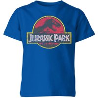 Jurassic Park Logo Vintage Kids' T-Shirt - Blue - 3-4 Jahre von Jurassic Park