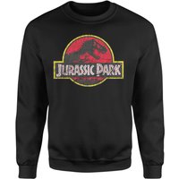 Jurassic Park Logo Vintage Sweatshirt - Black - L von Jurassic Park
