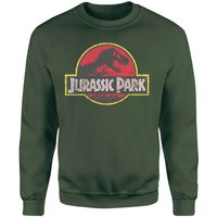 Jurassic Park Logo Vintage Sweatshirt - Green - XXL von Jurassic Park