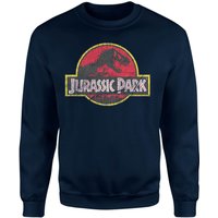 Jurassic Park Logo Vintage Sweatshirt - Navy - XXL von Jurassic Park