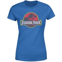 Jurassic Park Logo Vintage Women's T-Shirt - Blue - XXL von Jurassic Park