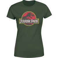 Jurassic Park Logo Vintage Women's T-Shirt - Green - L von Jurassic Park