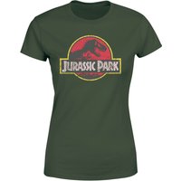 Jurassic Park Logo Vintage Women's T-Shirt - Green - XXL von Jurassic Park