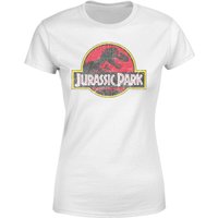 Jurassic Park Logo Vintage Women's T-Shirt - White - L von Jurassic Park