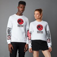 Jurassic Park Primal Warning Unisex Sweatshirt - Weiß - S von Jurassic Park