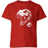 Jurassic Park T Rex Kids' T-Shirt - Red - 7-8 Jahre von Original Hero