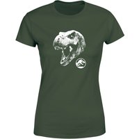 Jurassic Park T Rex Women's T-Shirt - Green - L von Jurassic Park