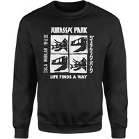 Jurassic Park The Faces Sweatshirt - Schwarz - M von Jurassic Park