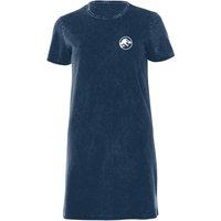 Jurassic Park White Women's T-Shirt Dress - Navy Acid Wash - M - Navy Acid Wash von Jurassic Park