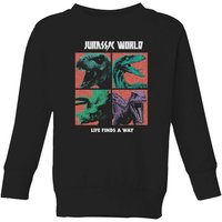 Jurassic Park World Four Colour Faces Kids' Sweatshirt - Black - 3-4 Jahre von Original Hero