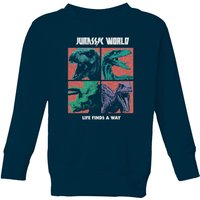 Jurassic Park World Four Colour Faces Kids' Sweatshirt - Navy - 11-12 Jahre von Jurassic Park