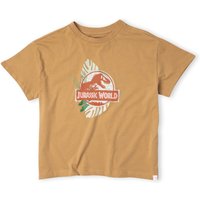 Jurassic World Large Logo Women's Cropped T-Shirt - Tan - XL von Jurassic World