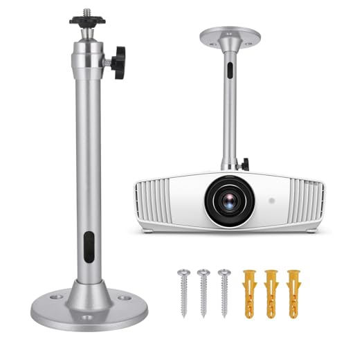 JurciCat Beamer Halterungen Alu 21.5cm Deckenhalter Beamer Deckenhalterung Schwenkbar Universal Wandhalterungbeamer Wandhalterung Mini Deckenhalterung Beamer Wall Ceiling Mount von JurciCat