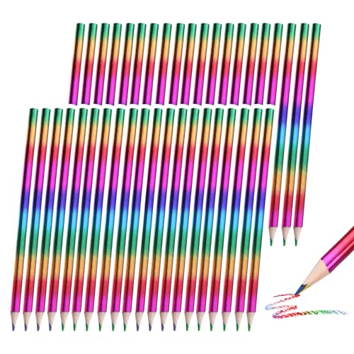 JurciCat Regenbogenstift 40 Stück stifte kinder 4 in 1 Farben Bleistifte Kinder Farbstifte für Skizzieren Zeichnen Färbung Mitgebsel kindergeburtstag Mädchen Junge von JurciCat