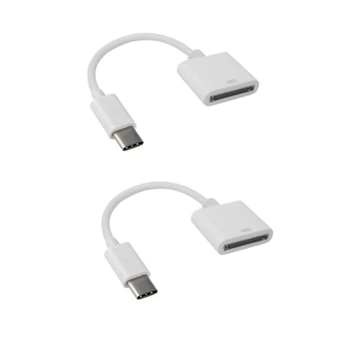 2 Stück weiß für Apple 30-polige Buchse auf USB 3.1 Typ-C USB-C Sync Daten Ladeadapter Kabel Handy OTG Adapter USB-Kabel Zubehör, Kabel und Verbindungen von Juroicessry