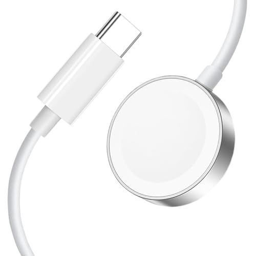Jurqqer für Apple Watch Ladekabel Ladegerät mit USB-C – 1m/3.3ft Kabelloses Schnellladen, Magnetische Ladestation für iWatch Serie 10 9 8 7 6 5 4 3 2 1 SE Ultra, 38/40/42/44mm Zubehör von Jurqqer