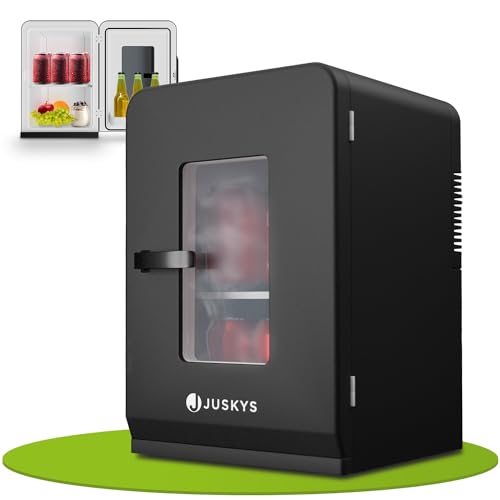 Juskys 2in1 Mini Kühlschrank 15 Liter Schwarz - kleine Minibar mit Kühl- und Heizfunktion - kleiner Getränkekühlschrank 12V und 230V - Büro, Camping Juskys 2in1 Mini Kühlschrank 15 Liter Schwarz - kleine Minibar mit Kühl- und Heizfunktion - kleiner Getränkekühlschrank 12V und 230V - Büro, Camping von Juskys