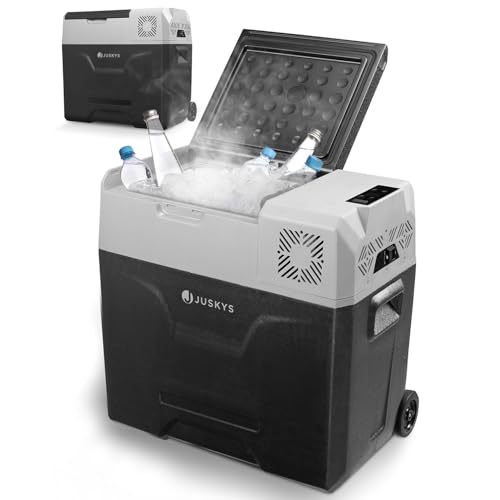 Juskys Kompressor Kühlbox 50 Liter 12/24/230 V für Auto, Lkw, Reisemobil, Camping - Mini Kühlschrank kalt & warm - Kompressorkühlbox Steckdose - Grau Juskys Kompressor Kühlbox 50 Liter 12/24/230 V für Auto, Lkw, Reisemobil, Camping - Mini Kühlschrank kalt & warm - Kompressorkühlbox Steckdose - Grau von Juskys