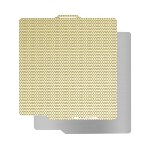 Jusnboir Doppelseitig Texturiert PEI Druckplatte 258 x 258 mm, Wabenförmig Spring Steel Druckbett Ultra-Flexible entfernbare Plattform für P1P/P1S/X1/X1E/A1/X1-Carbon 3D Drucker Zubehör von Jusnboir
