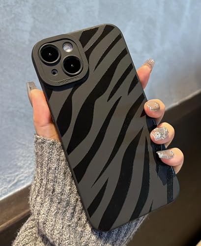 Jusnfu Schutzhülle für iPhone 12, 15,5 cm (6,1 Zoll) 2020, niedlich, ästhetisch, schwarz, Zebrastreifen, für Frauen und Mädchen, schlanke weiche Silikon-Schutzhülle für 12 Hülle, Zebrastreifen Jusnfu Schutzhülle für iPhone 12, 15,5 cm (6,1 Zoll) 2020, niedlich, ästhetisch, schwarz, Zebrastreifen, für Frauen und Mädchen, schlanke weiche Silikon-Schutzhülle für 12 Hülle, Zebrastreifen von Jusnfu