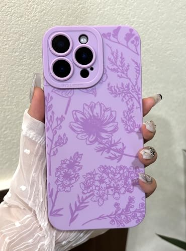 Jusnfu Schutzhülle für iPhone 16 Pro Max für Damen und Mädchen, vollständiger Kameraschutz, solide, schwarze süße ästhetische Blumenmuster, für iPhone 16 Pro Max, lila Chrysantheme Jusnfu Schutzhülle für iPhone 16 Pro Max für Damen und Mädchen, vollständiger Kameraschutz, solide, schwarze süße ästhetische Blumenmuster, für iPhone 16 Pro Max, lila Chrysantheme von Jusnfu