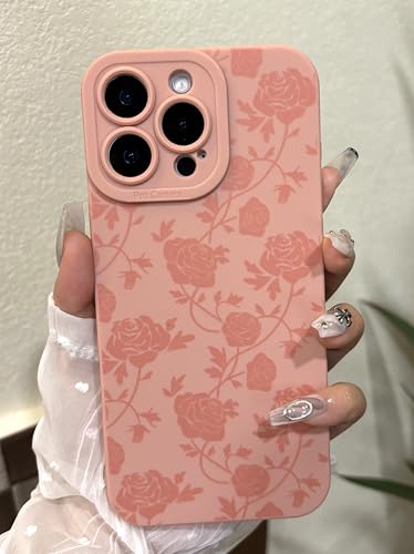 Jusnfu iPhone 16 Pro Max Hülle 6,9 Zoll 2024, Aesthetic Rose Floral Print Handyhülle für Frauen Mädchen Männer, Silikon Schutzhülle für iPhone 16 Pro Max, Rosa Blume Jusnfu iPhone 16 Pro Max Hülle 6,9 Zoll 2024, Aesthetic Rose Floral Print Handyhülle für Frauen Mädchen Männer, Silikon Schutzhülle für iPhone 16 Pro Max, Rosa Blume von Jusnfu