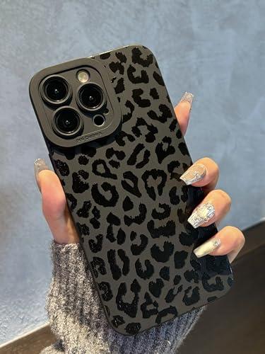 Jusnfu iPhone 16 Pro Max Hülle 6,9 Zoll 2024, Ästhetischer Leopard Gepardendruck Handyhülle für Damen Mädchen Männer, Silikon Schutzhülle für iPhone 16 Pro Max, Schwarzer Leopard Jusnfu iPhone 16 Pro Max Hülle 6,9 Zoll 2024, Ästhetischer Leopard Gepardendruck Handyhülle für Damen Mädchen Männer, Silikon Schutzhülle für iPhone 16 Pro Max, Schwarzer Leopard von Jusnfu