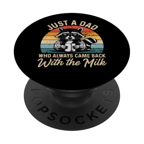 Lustiges Zitat für Väter mit Aufschrift "Daddy", Vatertag PopSockets Klebender PopGrip Lustiges Zitat für Väter mit Aufschrift "Daddy", Vatertag PopSockets Klebender PopGrip von Just A Dad Who Always Came Back With The Milk