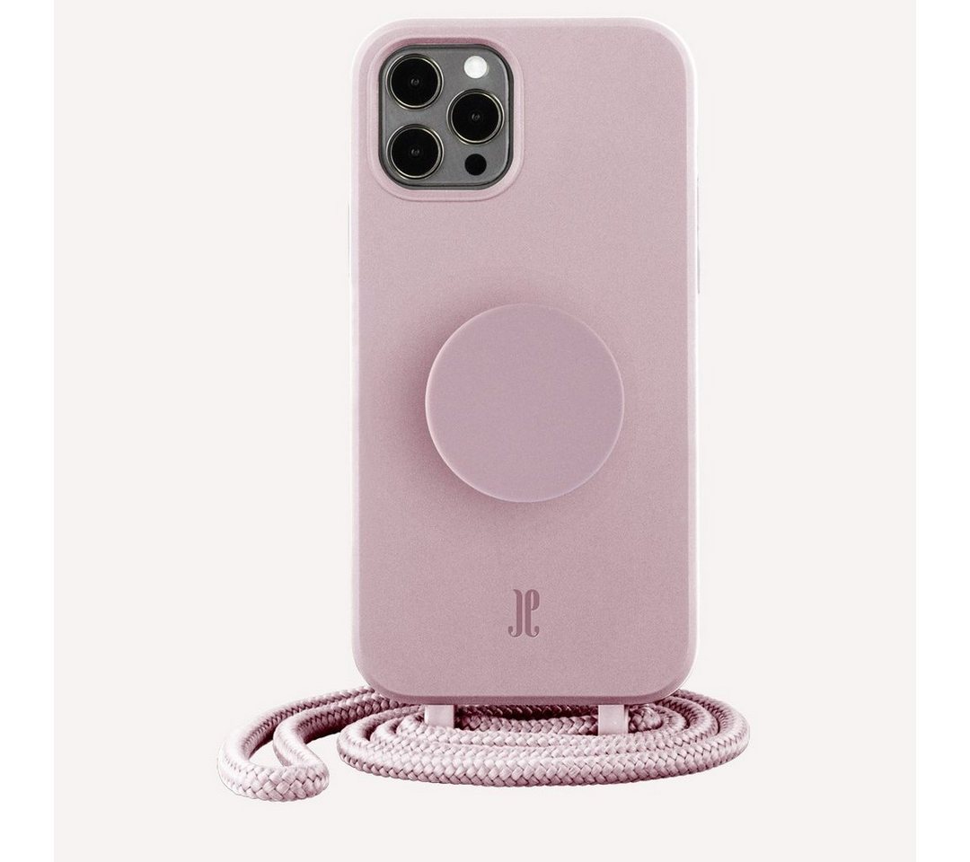 Just Elegance Handyhülle für iPhone 12 Pro Max Schutzhülle mit integriertem PopSockets, Kordel, Phone Case für das iPhone 12 Pro Max von Just Elegance