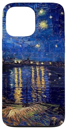 Hülle für iPhone 13 Pro Max Sternennacht Rhone Van Gogh Malerei Handyhülle von Just In Cases Co.