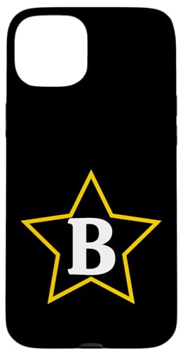 Buchstabe B Stern Monogrammdesign Hülle für iPhone 15 Plus von Just Letter Designs