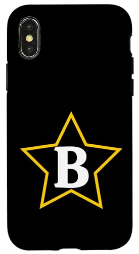 Buchstabe B Stern Monogrammdesign Hülle für iPhone X/XS von Just Letter Designs