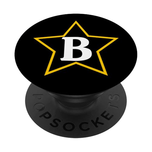 Buchstabe B Stern Monogrammdesign PopSockets Klebender PopGrip Buchstabe B Stern Monogrammdesign PopSockets Klebender PopGrip von Just Letter Designs