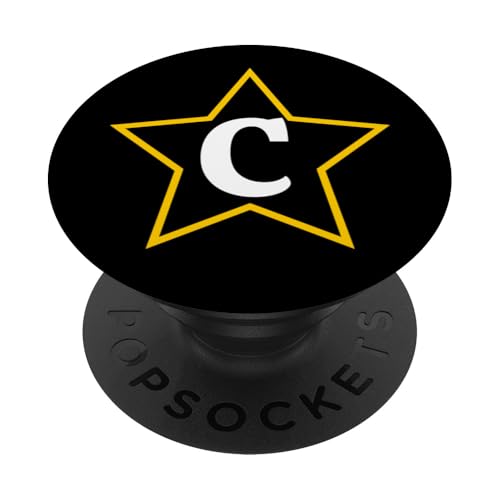 Buchstabe C in einem gelben Stern Initiale PopSockets Klebender PopGrip Buchstabe C in einem gelben Stern Initiale PopSockets Klebender PopGrip von Just Letter Designs