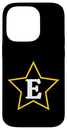 Buchstabe E Stern Monogramm Grafik Hülle für iPhone 14 Pro von Just Letter Designs