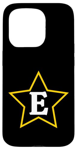 Buchstabe E Stern Monogramm Grafik Hülle für iPhone 15 Pro von Just Letter Designs