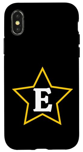 Buchstabe E Stern Monogramm Grafik Hülle für iPhone X/XS von Just Letter Designs