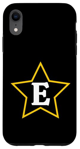 Buchstabe E Stern Monogramm Grafik Hülle für iPhone XR von Just Letter Designs