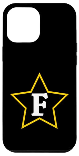 Buchstabe F Sternmonogramm Hülle für iPhone 12 Pro Max von Just Letter Designs