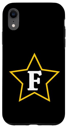 Buchstabe F Sternmonogramm Hülle für iPhone XR Buchstabe F Sternmonogramm Hülle für iPhone XR von Just Letter Designs