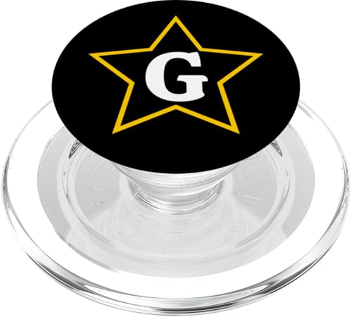 Buchstabe G in gelben Stern PopSockets PopGrip für MagSafe von Just Letter Designs