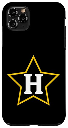 Buchstabe H Monogramm im gelben Stern Hülle für iPhone 11 Pro Max von Just Letter Designs