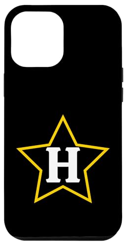 Buchstabe H Monogramm im gelben Stern Hülle für iPhone 12 Pro Max von Just Letter Designs