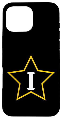 Buchstabe I Monogramm im gelben Stern Hülle für iPhone 16 Pro Max von Just Letter Designs