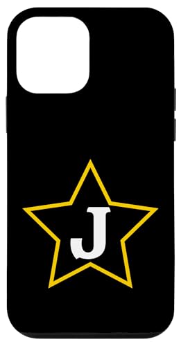Buchstabe J Monogramm im gelben Stern Hülle für iPhone 12 mini Buchstabe J Monogramm im gelben Stern Hülle für iPhone 12 mini von Just Letter Designs