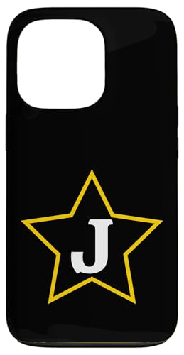 Buchstabe J Monogramm im gelben Stern Hülle für iPhone 13 Pro Buchstabe J Monogramm im gelben Stern Hülle für iPhone 13 Pro von Just Letter Designs