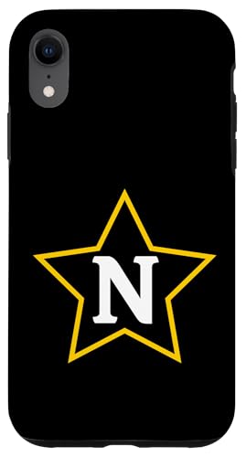Buchstabe N Monogramm im gelben Stern Hülle für iPhone XR von Just Letter Designs