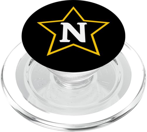 Buchstabe N Monogramm im gelben Stern PopSockets PopGrip für MagSafe von Just Letter Designs